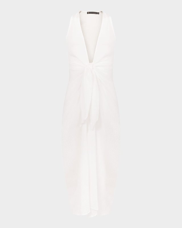 Solid Mita Long Gauze Coverup